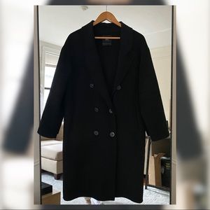 Light wool black coat